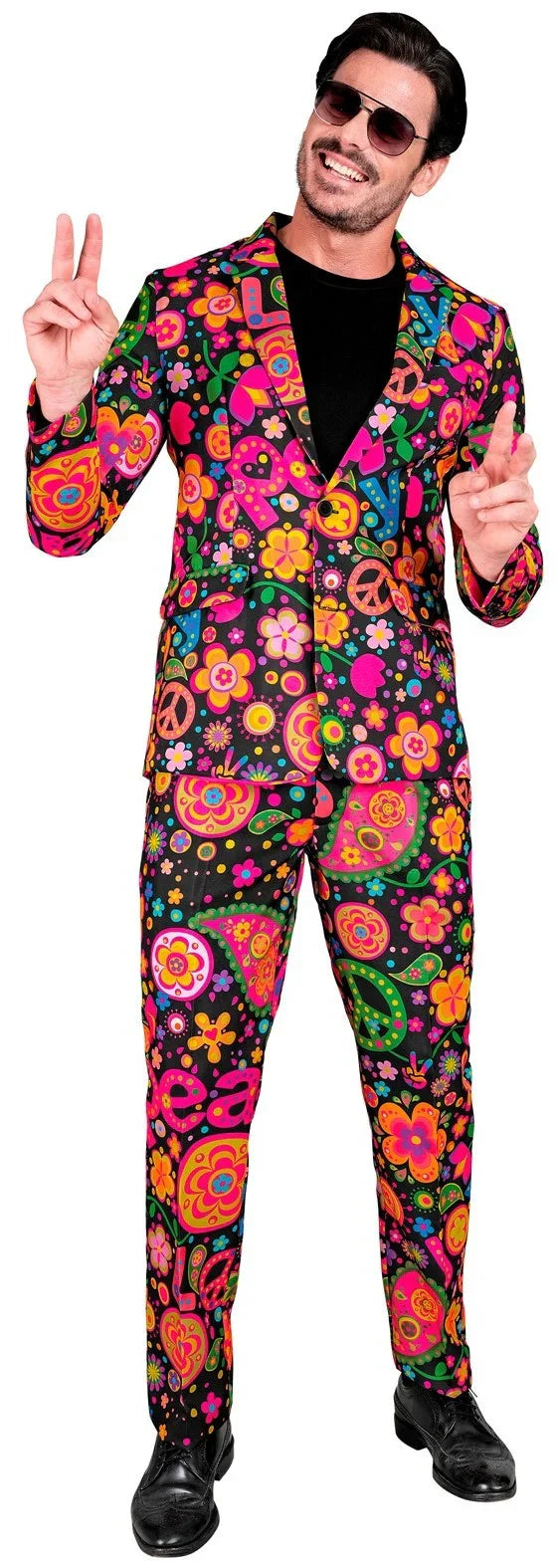 Traje con Estampado Hippie Neón para Hombre Trajes Originales Widmann